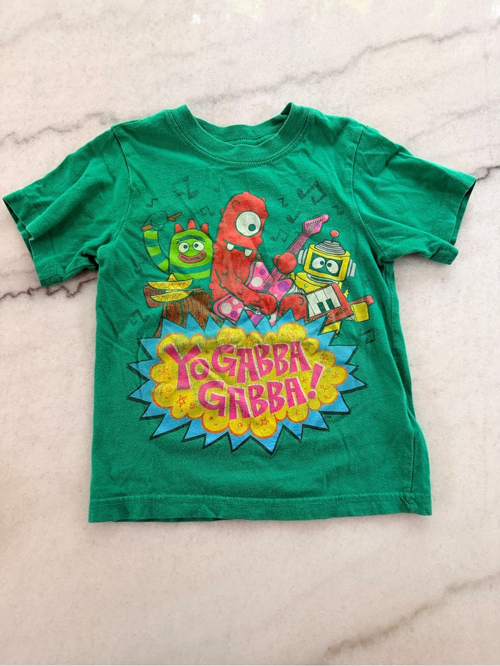 Yo Gabba Gabba! Green Graphic Short Sleeve Kids Tee 2012